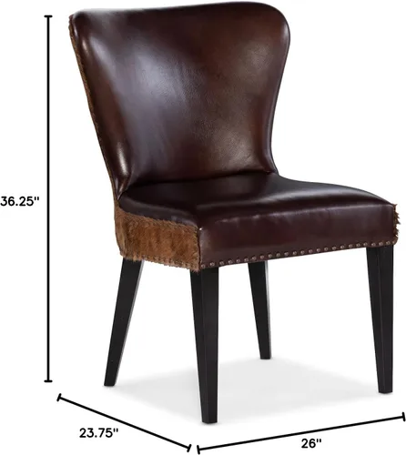 Vista 3 de Hooker Furniture Silla de cuero Kale con Brindle Oscuro HOH en marrón
