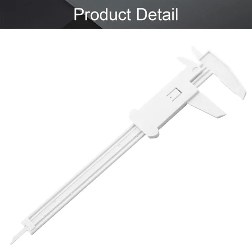 Vista 4 de Utoolmart Calibre Vernier de plástico, mini regla de cejas Vernier de 5.906 in, herramienta de medición de pinza de plástico de doble escala, para 3