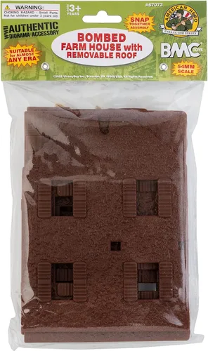 Vista 6 de BMC WW2 Granja francesa bombardeada - Accesorio de conjunto de soldados de plástico para juguetes en miniatura