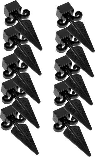 Vista 2 de DOITOOL 20 piezas de cabeza de valla de plástico tapas de poste de valla de piezas de valla tapas de metal valla de metal valla de metal cercado