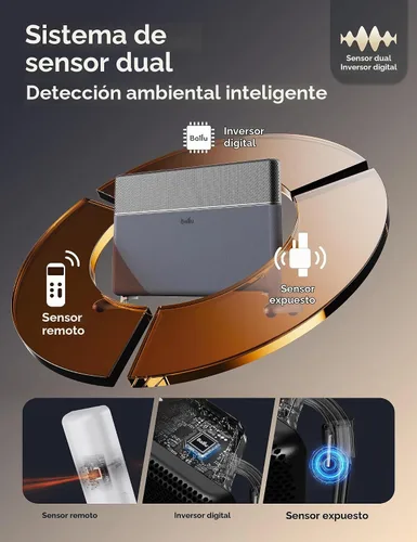 Vista 5 de Calentador de convección inteligente Ballu para habitación grande con control Wifi