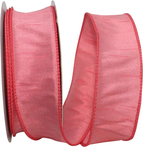 Vista 68 de Cinta - Dupioni Supreme con Borde Alambrado, Amarillo, 2-1/2 Pulgadas, 50 Yardas