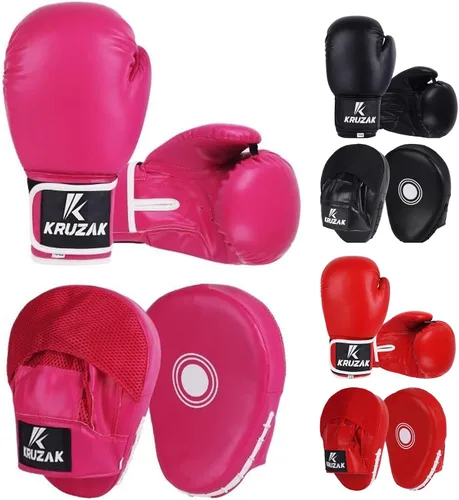 Vista 10 de Kruzak - Juego de guantes de boxeo y guantes de boxeo para kickboxing y Muay Thai MMA, kit de fitness con almohadillas de boxeo para artes marciales