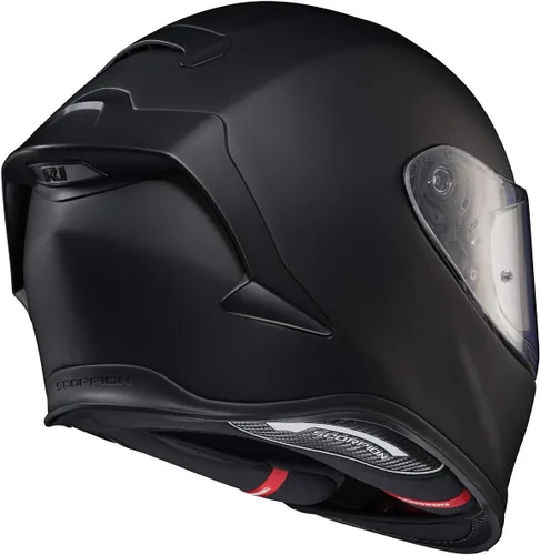 Vista 3 de ScorpionEXO R1 Air Casco de Motocicleta de Cara Completa con Escudo Pinlock y Bolsillos para Altavoces Listos para Bluetooth DOT ECE Sólido