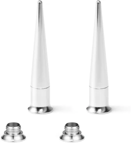 Vista 6 de Ruifan Unisex 2 en 1 Acero Inoxidable Tornillo Ajuste Intercambiable Taper Piercing Oído Túnel Camilla Expansor Calibre 6G 4G 2G 0G 00G