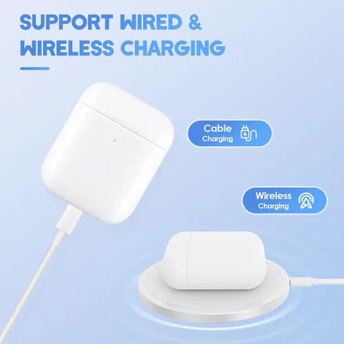 Vista 4 de Funda de carga de repuesto para Airpod 2nd (A2031, A2032), funda de carga de Air pod solo con botón de sincronización de emparejamiento Bluetooth