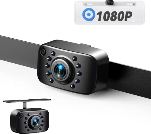 Vista 10 de eRapta ERT01 Cámara de respaldo HD para placa de matrícula de visión trasera cámara de reversa universal para camioneta, automóvil, SUV, ángulo