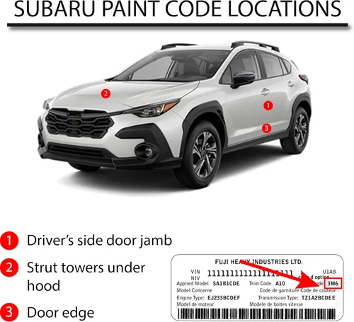 Vista 3 de R&E Paint Supply PAK, naranja sol para Subaru OEM pintura a juego