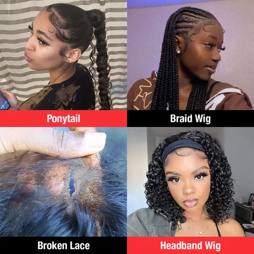 Vista 6 de Celebrity Bordes de pelo de bebé, encaje HD, cabello humano transparente, línea de cabello invisible reutilizable, borde instantáneo, rayas