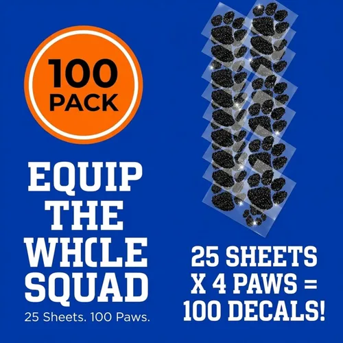 Vista 6 de Anderson's Juego de 100 calcomanías negras con purpurina para el cuerpo, tatuajes, Cheek Cheek Cheers, equipo para fanáticos de los deportes