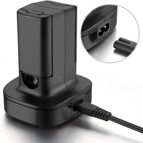 Vista 5 de Para Xbox 360 Controller 2 Pack Kit de batería recargable con base de soporte de cargador de estación de carga dual