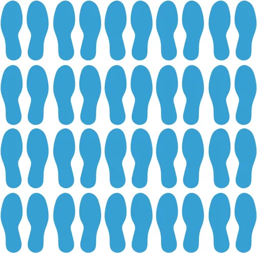 Vista 60 de LiteMark Calcomanías de vinilo para piso, calcomanías de línea para suelo de aula, oficinas, bailes, eventos, marcadores de puntos duraderos con Azul