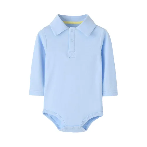 Vista 23 de Teach Leanbh - Body para bebé de algodón, manga larga, color puro, 3 a 24 meses (3 meses, azul bebé)