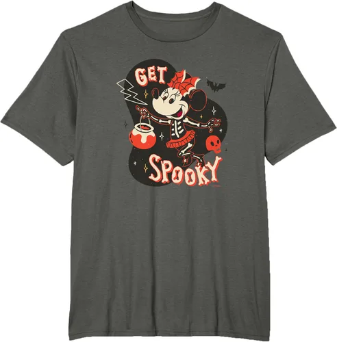 Vista 6 de Disney Disfraz de esqueleto de Minnie Mouse para Halloween, camiseta espeluznante Negro