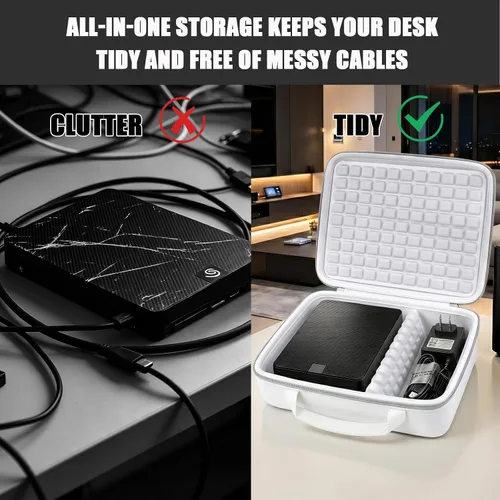 Vista 4 de Comecase Funda de disco duro de escritorio para expansión Seagate y para WD Blanco