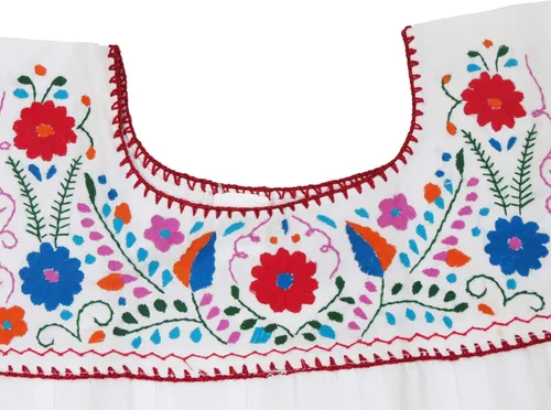 Vista 2 de Ethnic Identity Blusa Mexicana Puebla
