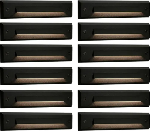 Vista 12 de GKOLED Paquete de 2 luces LED lineales de bajo voltaje de 9-15 V CA/CC, luz de escalera de corte de paisaje de 2 W, accesorios de iluminación