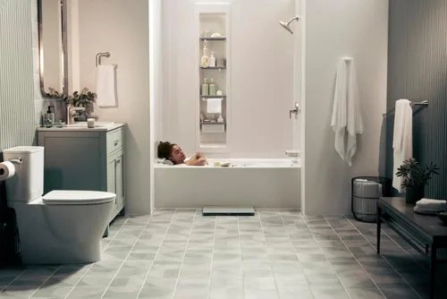 Vista 8 de American Standard TU061500.295 kit de moldura de válvula de ducha Aspirations, acabado de níquel cepillado