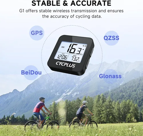 Vista 4 de CYCPLUS Computadora GPS para Bicicleta, Computadora de Ciclismo Inalámbrica con Retroiluminación Automática, Velocímetro Odómetro de Bicicleta