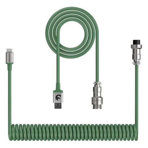 Vista 16 de ZIYOU LANG Cable de teclado C01 personalizado en espiral USB C a un cable Negro