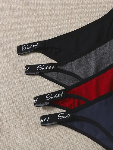 Vista 4 de MakeMeChic Paquete de 7 bragas con cinta para mujer, multipack