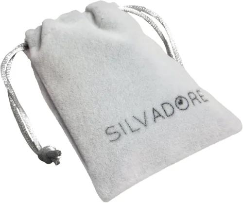 Vista 6 de Silvadore Collar de cadena con cable de bola de cuerda para hombre, eslabones de placa de identificación de perro, tono de acero inoxidable