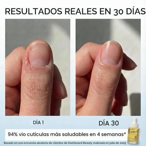Vista 3 de Dashboard Beauty Aceite de uñas para cutículas, hidratante de uñas avanzado y fortalecedor de uñas premium con jojoba, vitamina E, repara las uñas