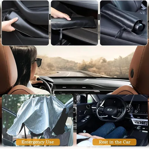 Vista 7 de Car Windshield Sun Shade Umbrella for Honda HR-V 2023 2024 2025, Foldable UV Block Sunshade Front Window, Heat Insulation Protection Vehicle Cool