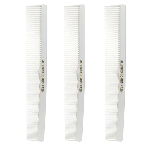 Vista 15 de Allegro Combs Peines de corte para peluqueros 420, peine para barba, bigote, para hombres, mujeres, niños pequeños, trenzados, separación del Azul