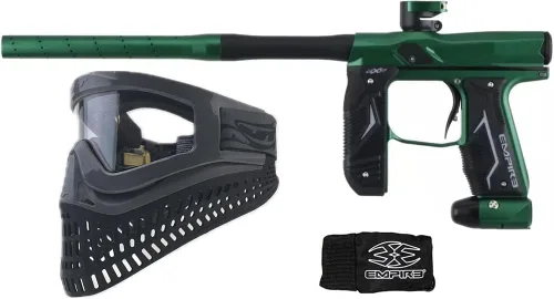 Vista 8 de Empire Axe 2.0 - Marcador de pistola de paintball de competición con paquete de máscara de paintball JT Proflex-X Negro polvo/Negro polvo