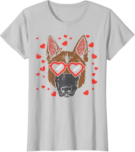 Vista 20 de Camiseta de regalo para perro con cara de pastor alemán, Negro, S