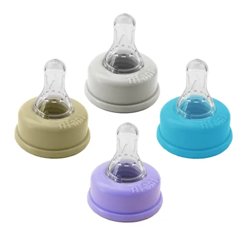 Vista 9 de nfant 2 pezones de biberón de flujo estándar (0.6 fl oz/min) – Se adapta a biberones de guardería de hospital listos para alimentar y biberones