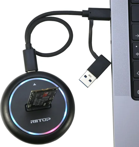 Vista 6 de Estación de acoplamiento NVMe a USB, carcasa SSD RIITOP M.2 para SSD NVMe y (B+M Key SATA)