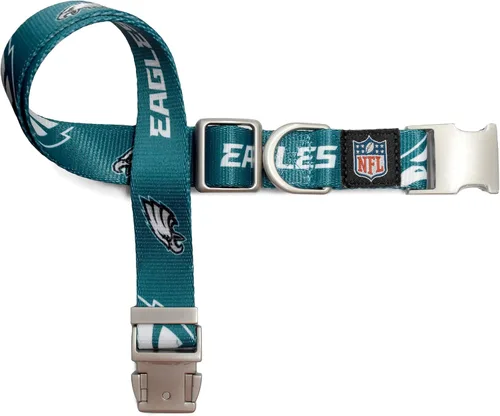 Vista 17 de Littlearth NFL Detroit Lions Pet Premium Collar, Team Color, Small 14-Color del