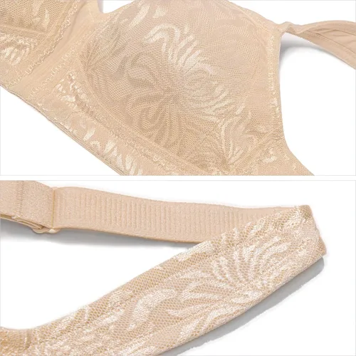 Vista 5 de Deyllo Women's Full Coverage Plus Size Comfort Minimizer Bra Wirefree Non Padded