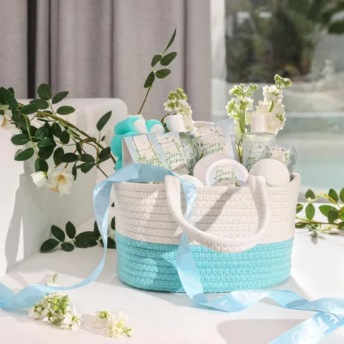 Vista 8 de Regalos de spa para mujeres, juegos de regalo de spa para mujeres, juego de regalo de ducha corporal y tierra con baño de burbujas, gel de ducha