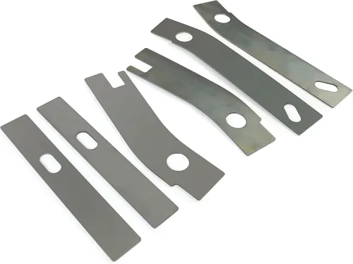 Vista 4 de ECOTRIC 6 placas de soldadura de grillete oxidadas para reparación de marco, compatibles con Jeep Wrangler YJ trasero 1986-1995