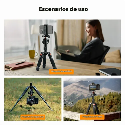 Vista 8 de K&F CONCEPT Mini trípode de escritorio de 20.5