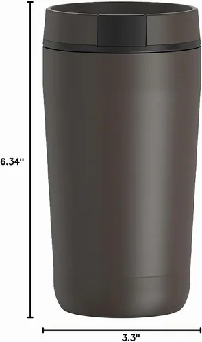 Vista 4 de THERMOS ALTA SERIES - Vaso térmico de acero inoxidable, 12 onzas, color negro mate