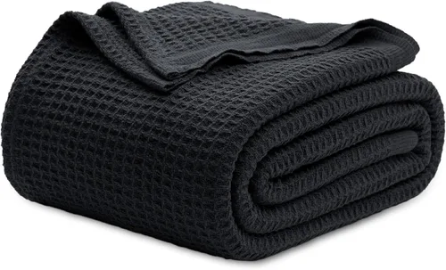 Vista 24 de Bedsure Gentlesoft - Manta de 100 % algodón, tamaño Twin XL, para dormitorio universitario, transpirable y suave, manta Twin de tejido waffle
