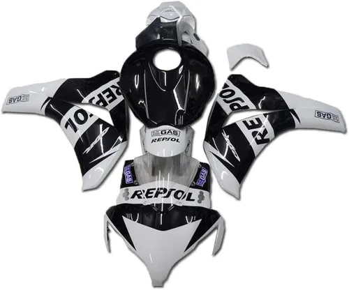 Vista 10 de Carenado negro brillante apto para Honda 2008 2009 2010 2011 CBR1000RR CBR 1000RR nueva inyección ABS plásticos carrocería kit cuerpo trabajo 08 09