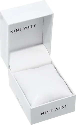 Vista 6 de Nine West Reloj de pulsera para mujer, Movimiento de cuarzo., PlateadoPlomizo
