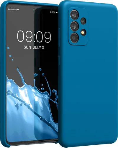 Vista 238 de kwmobile Funda Compatible con Samsung Galaxy A14 5G - Funda de teléfono de TPU y silicona con acabado suave - Verde Lima