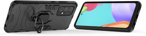 Vista 2 de Compatible con Samsung Galaxy A52 5G, soporte de anillo de metal, a prueba de golpes, parachoques duro