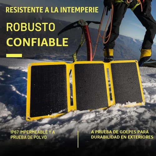 Vista 3 de SunJack - Panel solar plegable e impermeable de 15 vatios