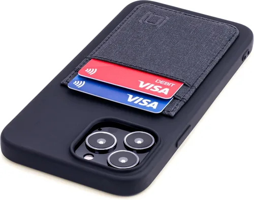 Vista 14 de Dockem Funda tipo cartera para iPhone 13 con carcasa de silicona líquida, placa de metal integrada para montaje magnético y 2 bolsillos para Negro