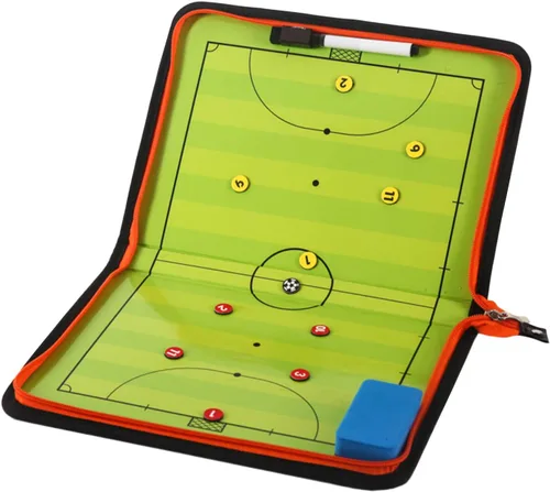 Vista 6 de Pure Vie Tabla magnética de tácticas de entrenamiento de fútbol, portapapeles de fútbol portátil para entrenadores de fútbol de borrado en seco