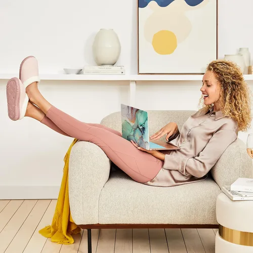 Vista 2 de Dearfoams Sudadera de espuma viscoelástica para mujer, Malva pálido