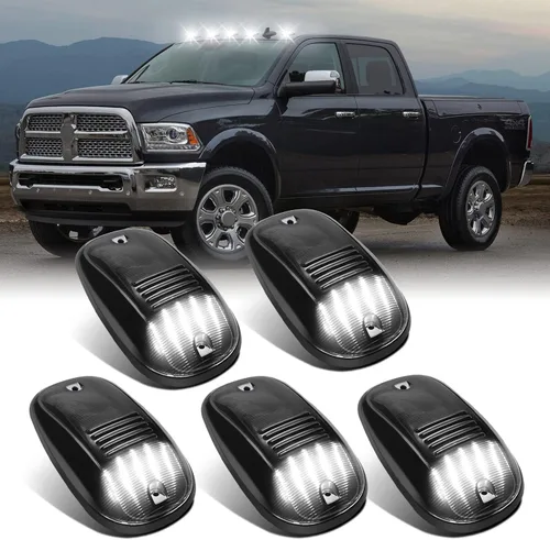 Vista 13 de Luz de techo de cabina LED compatible con Ram 1500 2500 3500 2003-2018/Ram 4500 5500 2011-2018, luz de liquidación de cabina superior de lente
