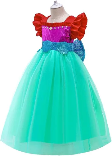 Vista 3 de Dressy Daisy Disfraz de sirena de princesa para niñas pequeñas, Halloween, fiesta de cumpleaños